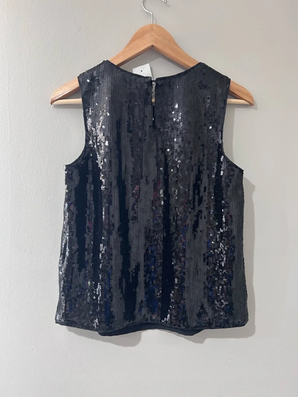 J.Crew jet black sequin sleeveless evening top. XS